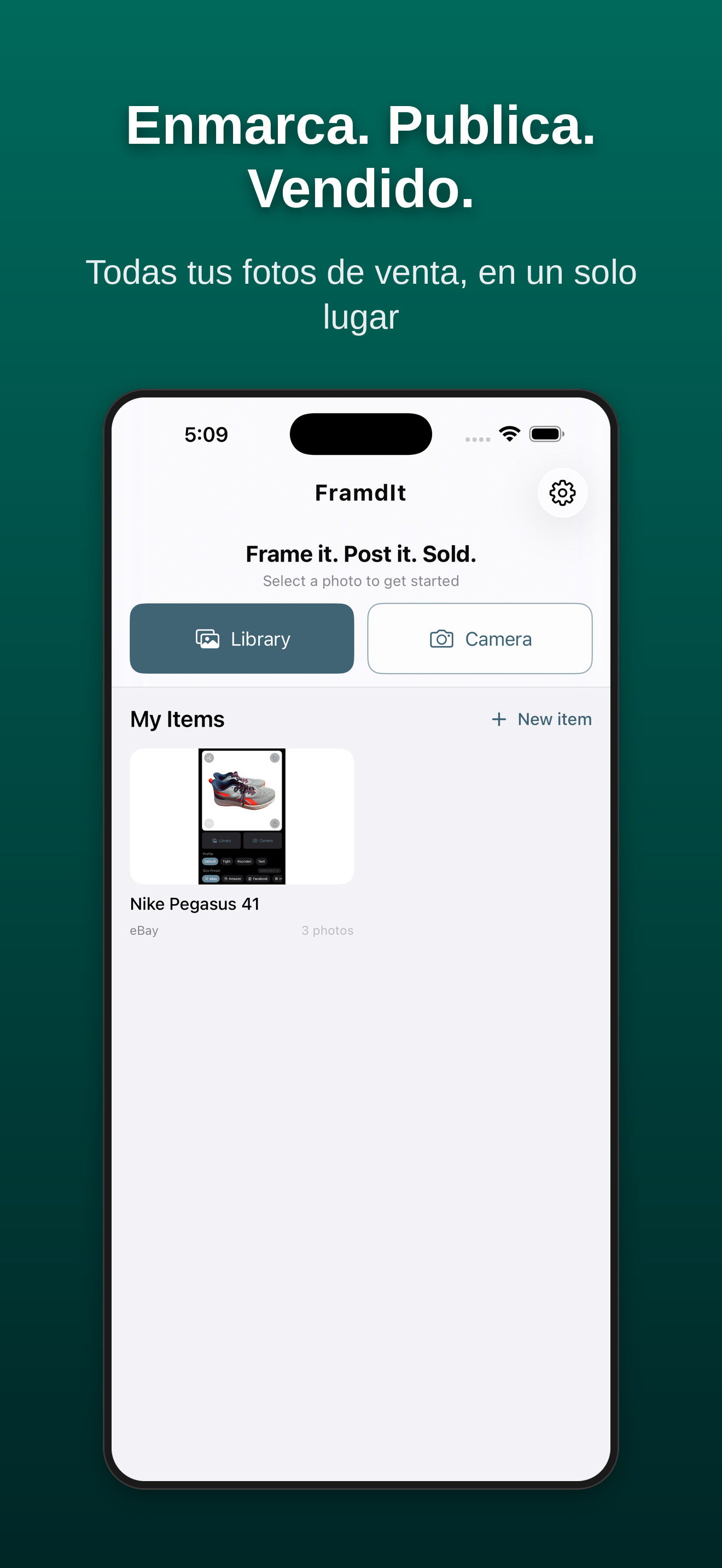 FramdIt: sacá la foto, encuadrá y publicá tus productos